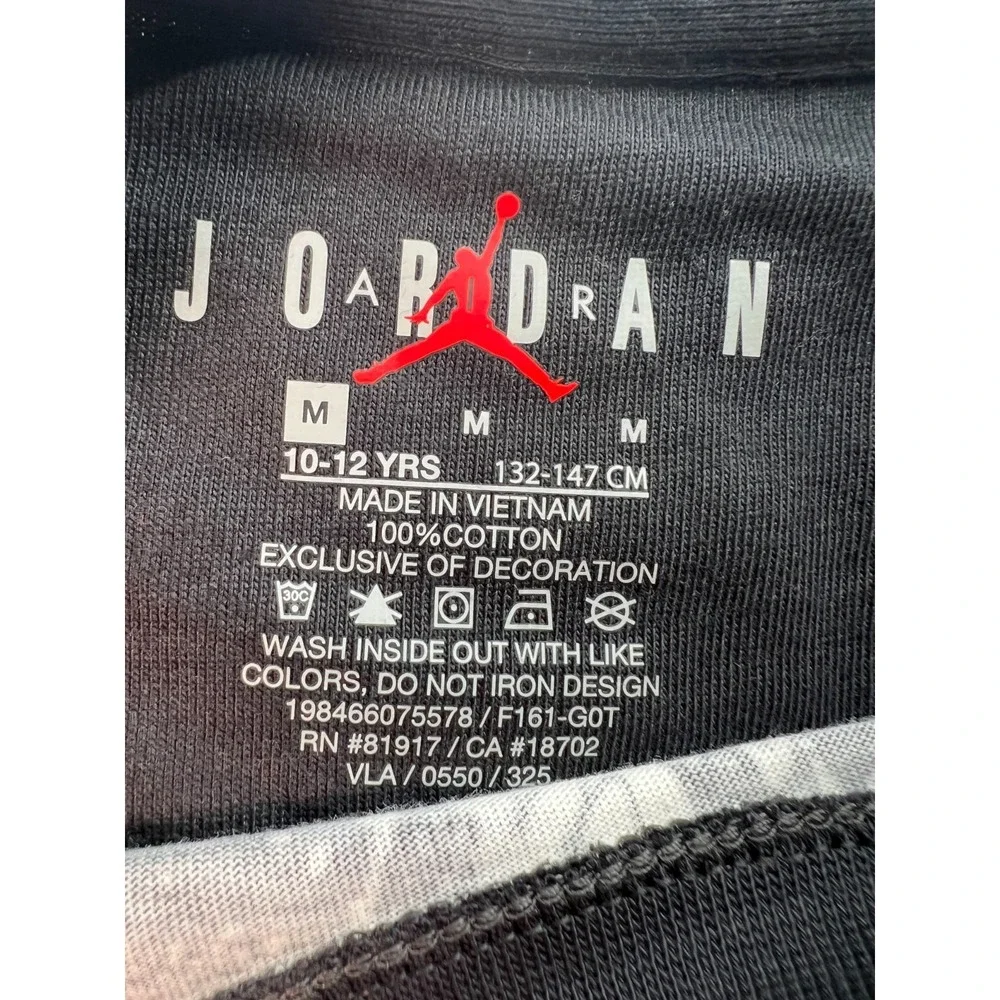 Jordan Boys T-Shirt Size‎ M Black All-Over Graphic Collage Print NWT Retail $32